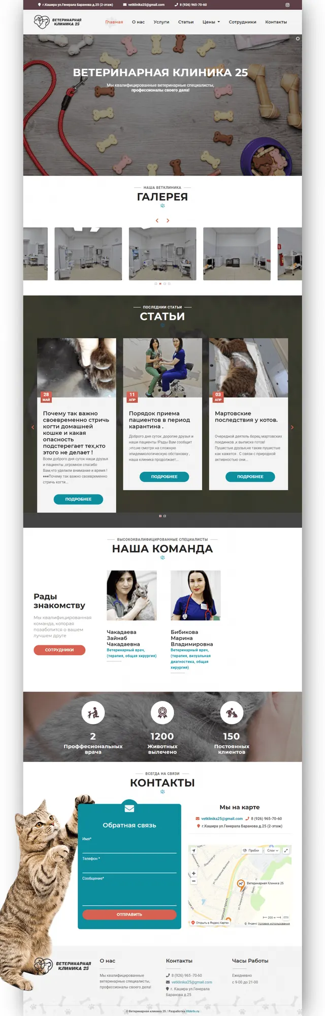 Скриншот проекта Vetklinika25
